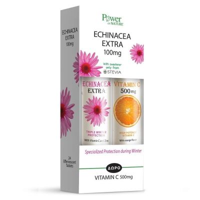 Power Health  Echinacea Extra 100mg with Vitamin C & Zinc +Δώρο Vitamin C 500mg