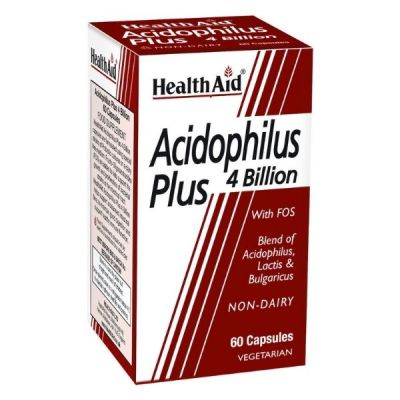 Health Aid Acidophilus Plus 4 Billion Συμπλήρωμα διατροφής με προβιοτικά για τη φυσιολογική χλωρίδα του εντέρου 60 κάψουλες