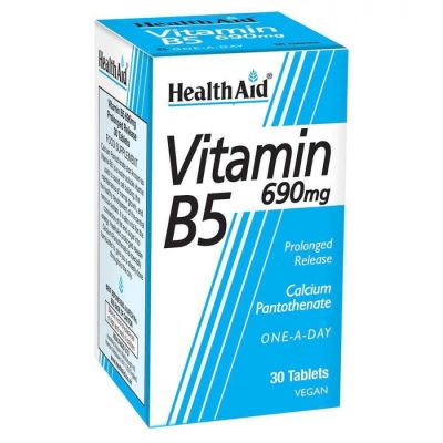 Health Aid Vitamin B5 690mg  Παντοθενικό Οξύ 30 tabs