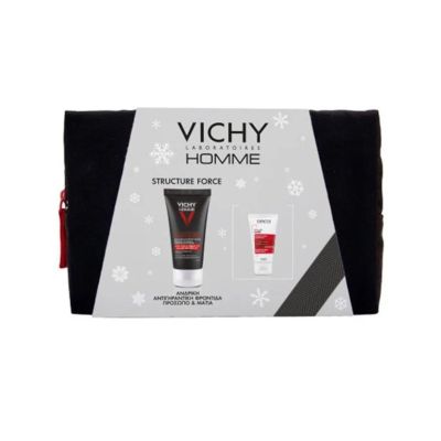 Vichy Homme Structure Force Σετ Περιποίησης Για Άνδρες Κρέμα Προσώπου & Ματιών για Αντιγήρανση & Ενυδάτωση 50ml + Δώρο  Dercos Energy Σαμπουάν για την Τριχόπτωση 50ml