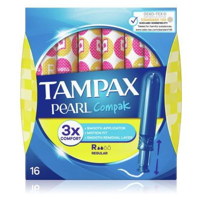 TAMPAX Pearl Compak Regular Ταμπόν 16τμχ