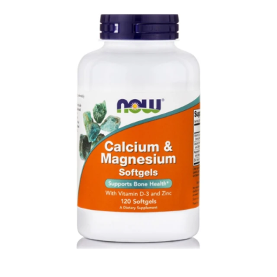 NOW foods Calcium and Magnesium 120 Softgels 