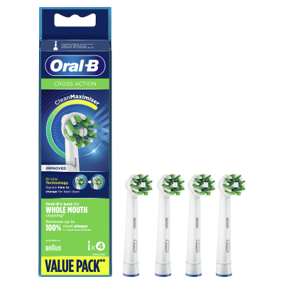 Oral-B Cross Action Value Pack Ανταλλακτικές Κεφαλές για Ηλεκτρική Οδοντόβουρτσα 4τμχ