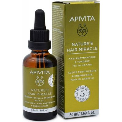 APIVITA Nature's Hair Miracle-Λάδι Ενδυνάμωσης & Τόνωσης για τα Μαλλιά 50ml