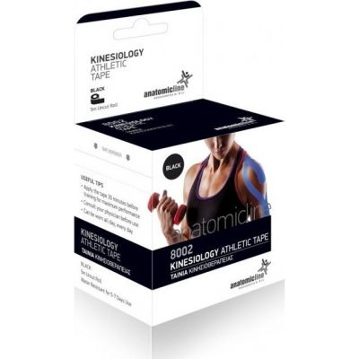 Anatomic Line Kinesiology Athletic Tape Αθλητική Ταινία 5cmX5m Μαύρο