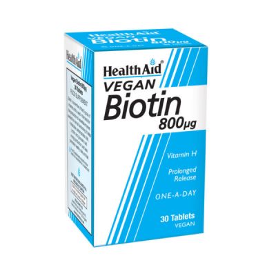 HEALTH AID Biotin 800mg 30 vegan δισκία