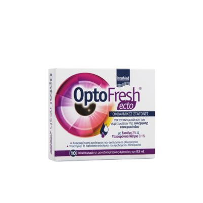 OPTOFRESH Ecto Οφθαλμικές σταγόνες για την αντιμετώπιση των συμπτωμάτων της αλλεργικής επιπεφυκίτιδας 10 αμπούλες
