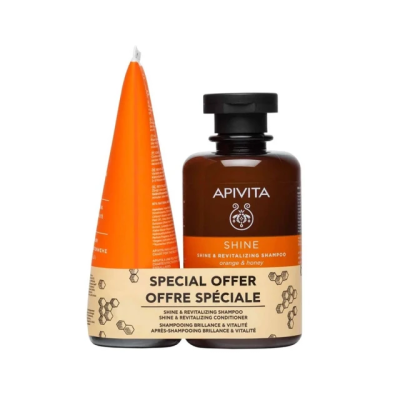 Apivita Promo Shine & Revitalizing με Πορτοκάλι και Μέλι Σαμπουάν 250 ml και Conditioner 150ml 