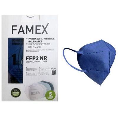 ΜΑΣΚΑ FFP2 Famex Υψηλής Προστασίας Σκούρο Μπλε 1τμχ