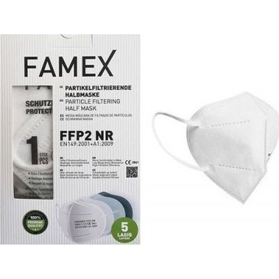 ΜΑΣΚΑ KN95/FFP2 Famex με χρώμα λευκό 1τμχ.