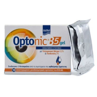 Intermed Optonic B5 Gel Eye Drops Οφθαλμικές Σταγόνες-Τζελ σε Μονοδοσιμετρικές Αμπούλες 10 x 0.5 ml