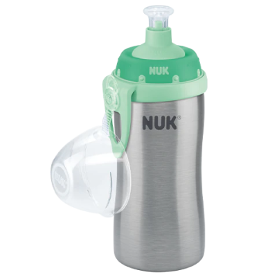 NUK Junior Cup Από Ανοξείδωτο Ατσάλι με ρύγχος Push-Pull 18m+ 215ml mint
