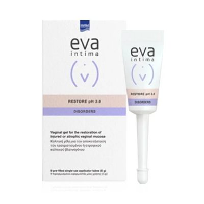Intermed Eva Intima Disorders Restore pH 3.8 Gel για την Ευαίσθητη Περιοχή με Υαλουρονικό 9τμχ/5gr