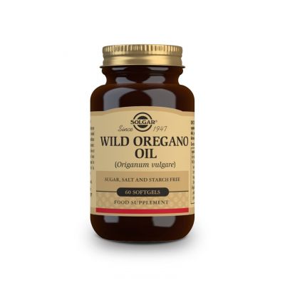 Solgar Wild Oregano Oil Συμπλήρωμα Διατροφής Άγριας Ρίγανης 175mg για Τόνωση του Οργανισμού - Ιδανική Προστασία κατά των Βακτηρίων, των Μυκήτων, 60softgels