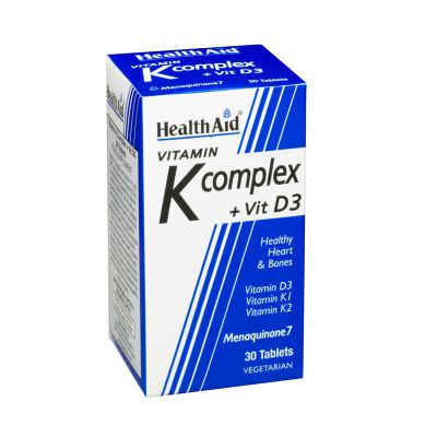 HEALTH AID Vitamin K complex + Vit D3 30tabs Vegeterian