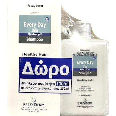 FREZYDERM Promo Every Day Use Shampoo for Healthy Hair 200ml + 100ml ΔΩΡΟ