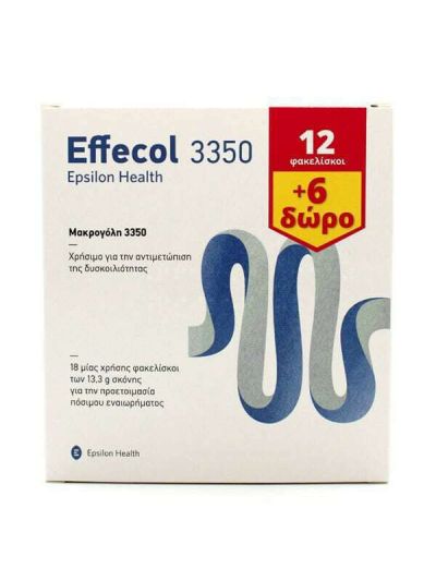EPSILON HEALTH EFFECOL PROMO 3350 Μακρογόλη 12 Φακελίσκοι + 6 ΔΩΡΟ