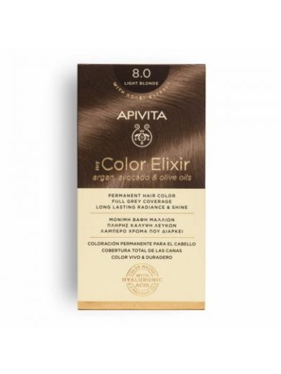 APIVITA My Color Elixir Βαφή Μαλλιών Light Blonde (Ανοιχτό Ξανθό) 8.0