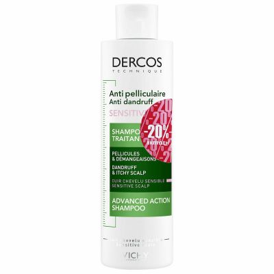 VICHY DERCOS Anti dandruff Sensitive Shampoo-Καταπραϋντικό Σαμπουάν για Ξηροδερμία/Πυτιρίδα 200ml