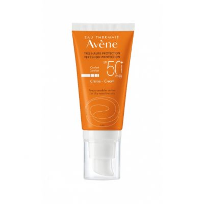 AVENE Cream Sans Parfum SPF50+ Αντηλιακή Κρέμα Προσώπου Χωρίς Άρωμα, για το Ξηρό Ευαίσθητο Δέρμα 50ml.