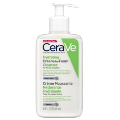 CeraVe Hydrating Cream to Foam Αφρώδης Κρέμα Καθαρισμού Προσώπου 236ml