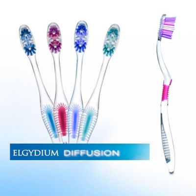 ELGYDIUM Οδοντόβουρτσα Diffusion Soft - Μέτριας Σκληρότητας Μωβ
