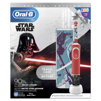 ORAL B Kids Star Wars SPECIAL EDITION με Δώρο Θήκη Ταξιδίου Ηλεκτρική Οδοντόβουρτσα για Παιδιά 3+ 1 τμχ