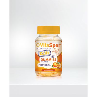 VitaSper Kids Vitamin C +Zinc Πορτοκάλι 60 Αρκουδάκια