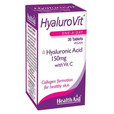 Health Aid - Hyalurovit 150mg Συμπλήρωμα Διατροφής για Επανόρθωση Της Επιδερμίδας 30 ταμπλέτες