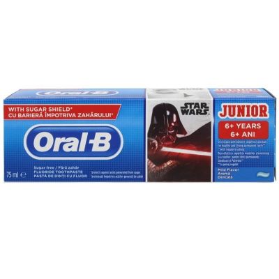 Oral-B Οδοντόκρεμα StarWars για Παιδιά για Υγιή & Δυνατά Δόντια 6+ Ετών με Γεύση Μέντα 75ml 1 τμχ