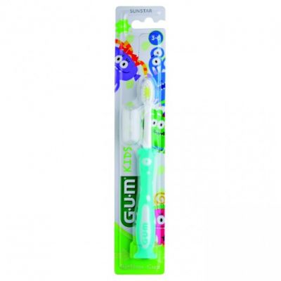 GUM® Παιδική Οδοντόβουρτσα Kids Monster Toothbrush από 2 ετών και άνω Ροζ/Μωβ