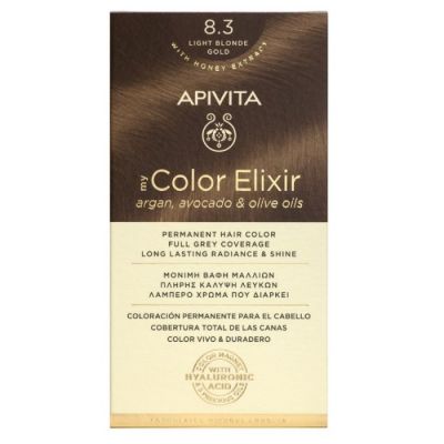 APIVITA My Color Elixir Βαφή Μαλλιών Light Blonde Gold (Ξανθό Ανοιχτό Μελί) 8.3 