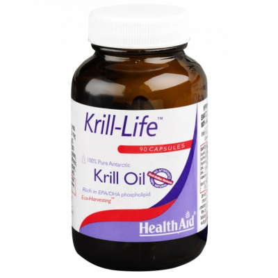 Health Aid Krill Life Two A Day Krill Oil Κατάλληλο για Παιδιά 90 κάψουλες