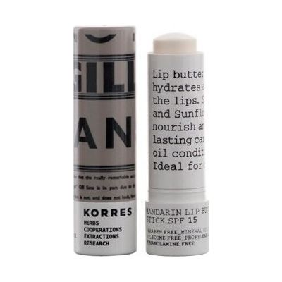 Korres Lip Butter Stick Με Μανταρίνι Spf15 Άχρωμο 5ml