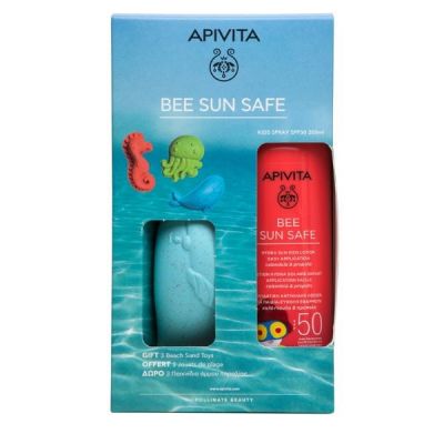 Apivita Bee Sun Safe Αντιηλιακή Λοσιόν για παιδιά 50Spf 200ml + Δώρο 3 Παιχνίδια άμμου Παραλίας