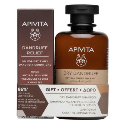 Apivita Dandruff Λάδι κατά της ξηροδερμίας και της πιτυρίδας 50 ml + Δώρο Σαμπουάν Κατά Της Ξηροδερμίας 250 ml