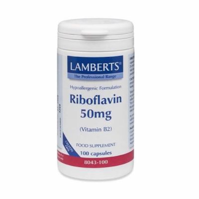 LAMBERTS RIBOFLAVIN (Vitamin B2) 50mg 100caps