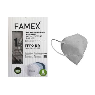 Famex Μάσκα Προστασίας FFP2  Γκρι 1τμχ