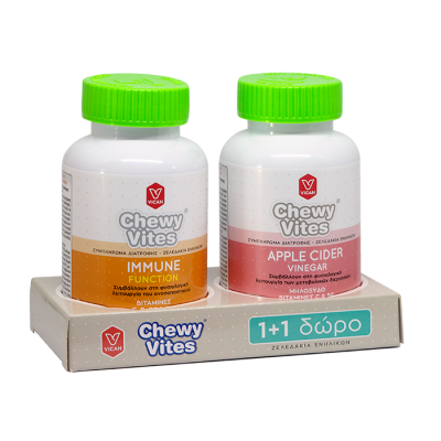 CHEWY VITES Adults Immune Function 60 ζελεδάκια + CHEWY VITES Adults Aplle Cider Vinegar 60 ζελεδάκια
