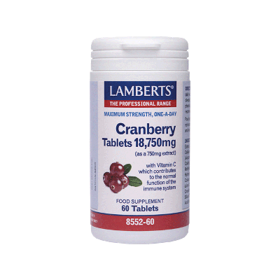 LAMBERTS Cranberry Tablets 18.750mg 60tabs