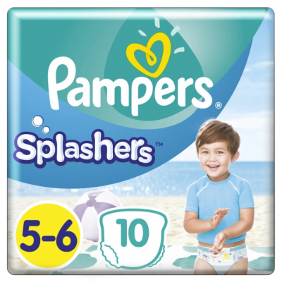 Pampers Splashers Πάνες Μαγιό για τη Θάλασσα Νο. 5-6 για 14+kg 10 τεμ.
