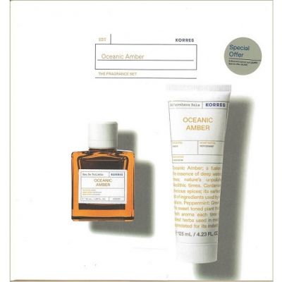 Korres Set Promo Korres Eau De Toilette Oceanic Amber Ανδρικό Άρωμα 50ml & Aftershave Balm Oceanic Amber 125ml