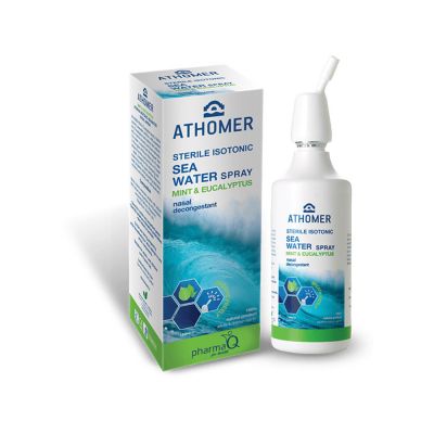ATHOMER Μέντα & Ευκάλυπτος Ρινικό Spray Θαλασσινού Νερού 150ml