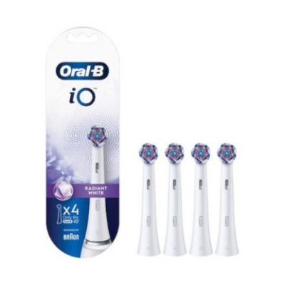 ORAL B iO Radiant Ανταλλακτικές Κεφαλές για Ηλεκτρική Οδοντόβουρτσα Λευκό 4τμχ