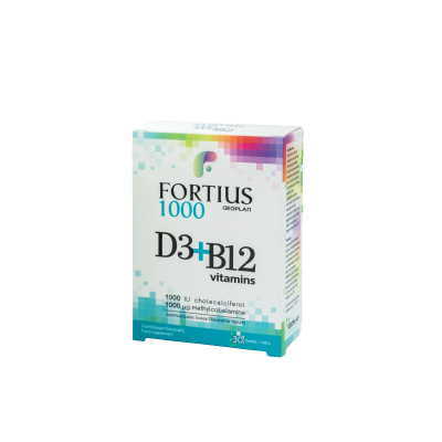 GEOPLAN Nutraceuticals Fortius Ultra D3 1000iu & B12 Vitamins 30 ταμπλέτες