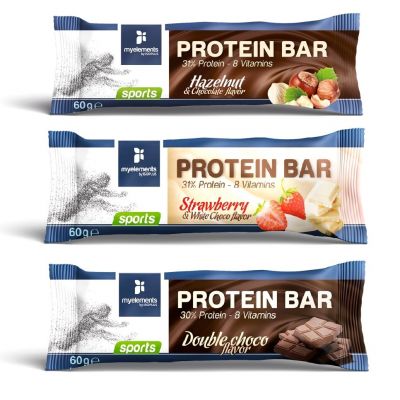 MY ELEMENTS Μπάρα Πρωτεΐνης-Protein Bar με γεύση Φουντούκι/Σοκολάτα 60gr