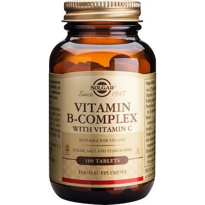 SOLGAR Vitamin B-Complex with Βιταμίνη C 100tabs