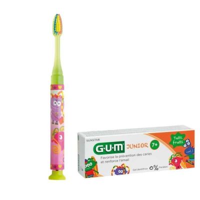 Gum Light-Up  Soft Οδοντόβουρτσα κίτρινη + Δώρο Junior Οδοντόκρεμα 7+Ετών Tutti Frutti 50ml