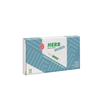 Herb Micro Filter Ultra Thin για Slim ή Στριφτό Τσιγάρο 12τεμ.