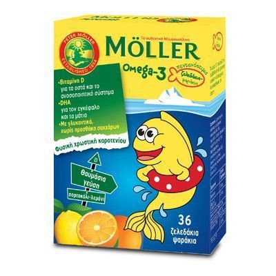 MOLLER'S Omega-3  Kids  36 gummies Orange-Lemon
